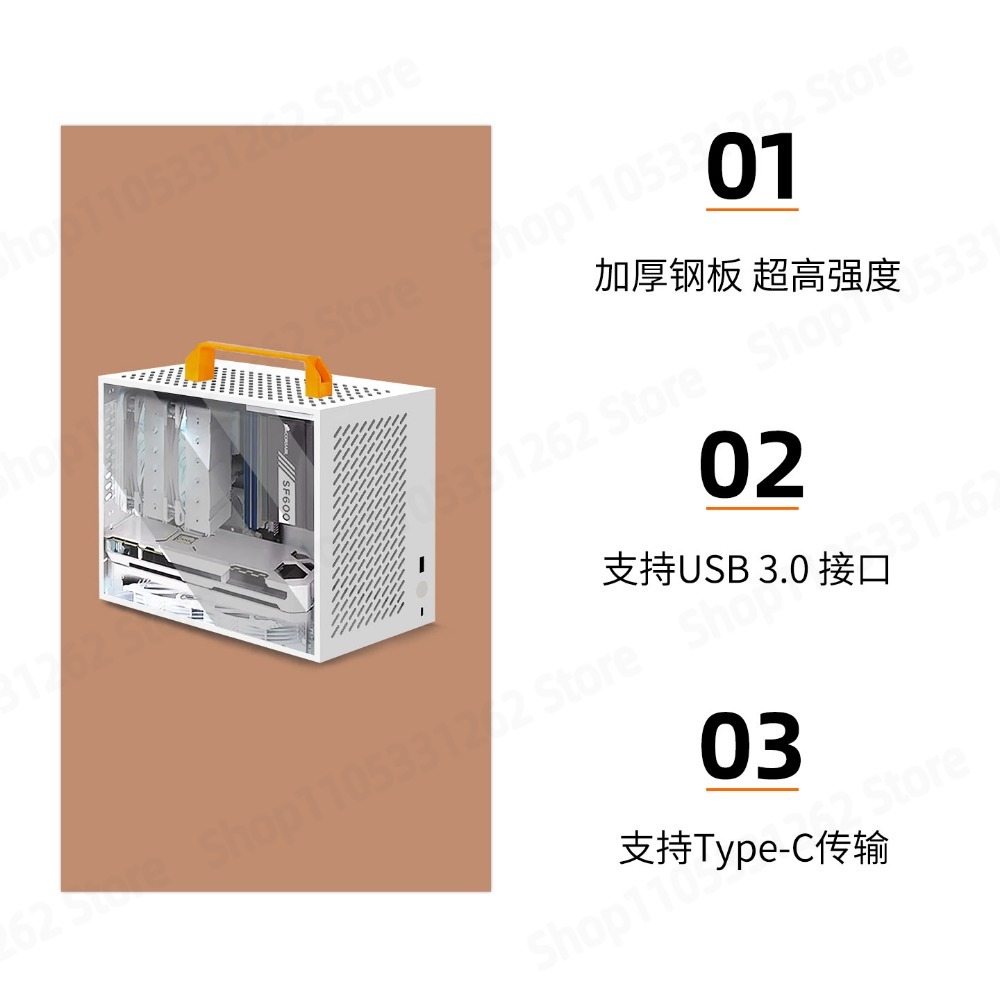 A59 Mini ITX Case White Small  - Mini Itx Case With Handle Portable 评论和价格